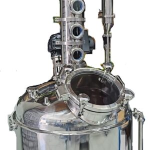 350lt Jacketed 6x 6" SS Sight Glass SS Column Reflux Still with Agitator